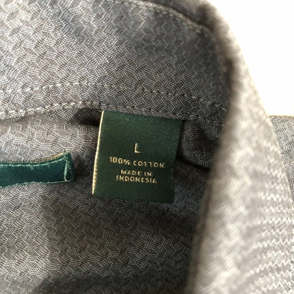 Perry Ellis Shirt Mens Large Blue Everyday Casual Preppy Classic Button Up - Picture 4 of 7